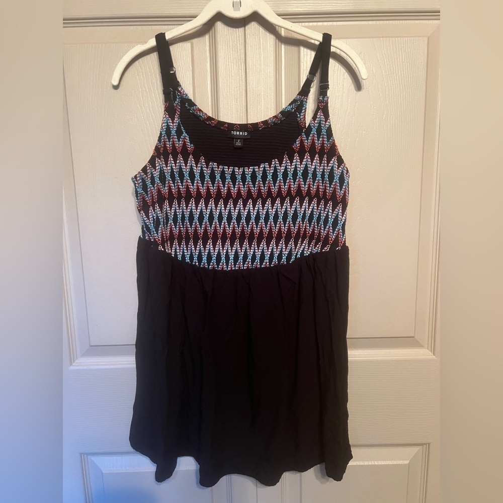 Torrid Black and Blue Patterned Camisole